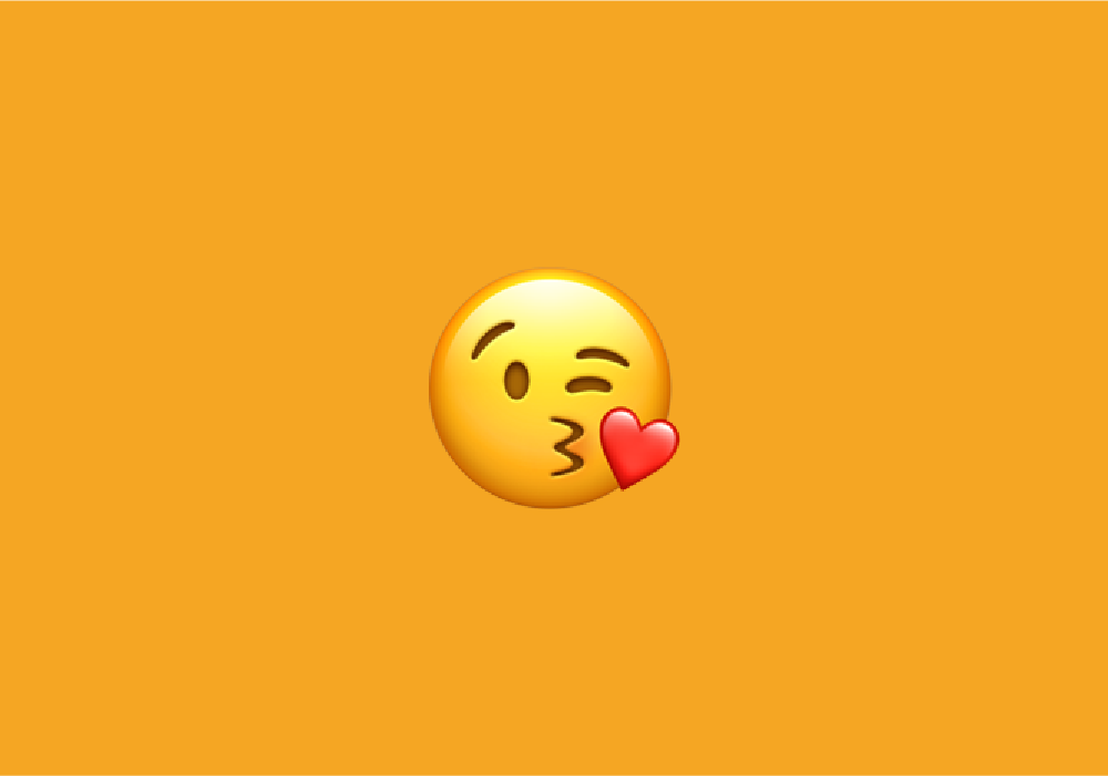 blowing a kiss emoticon