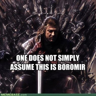 sean bean one does not simply scene