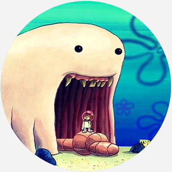 spongebob giant worm