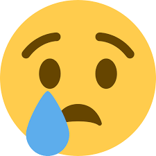 sad crying face emoticon