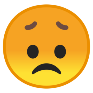 sad emoji face with black background