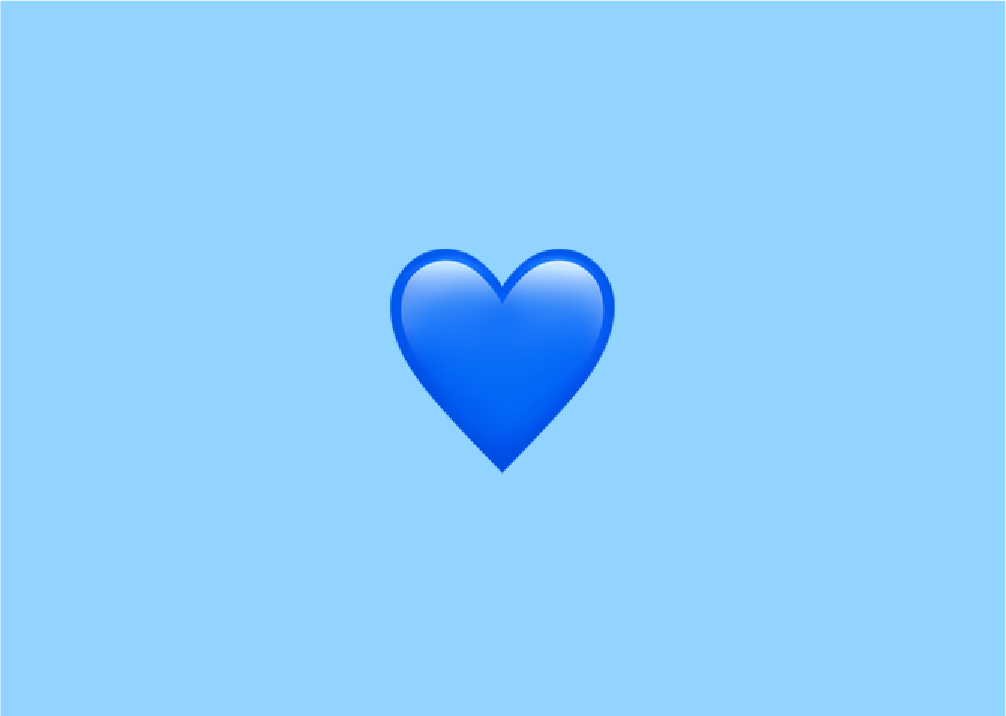 emoji blue heart