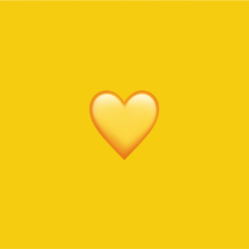 yellow heart on snap meaning