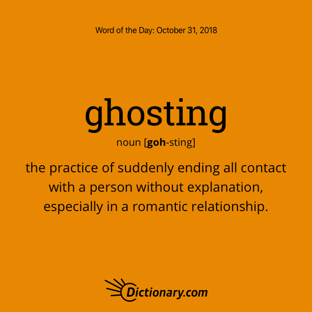 Word Of The Day Ghosting Dictionary Com