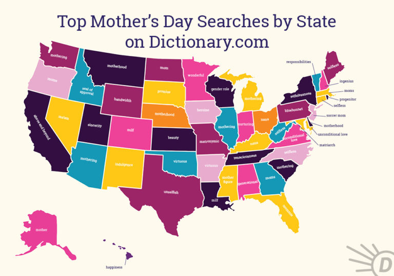 What Word Is Your State Looking Up On Mother's Day?