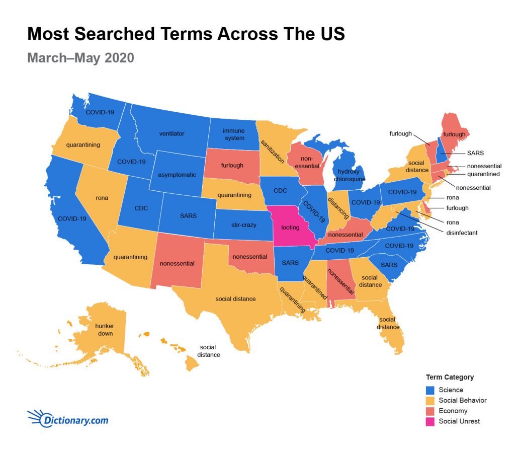 These Are The Most Searched Words In Your State During The Pandemic 