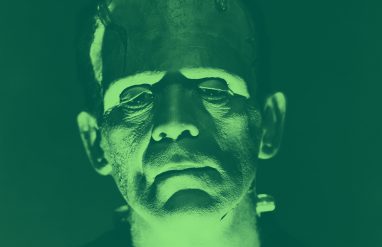 headshot of Frankenstein's monster