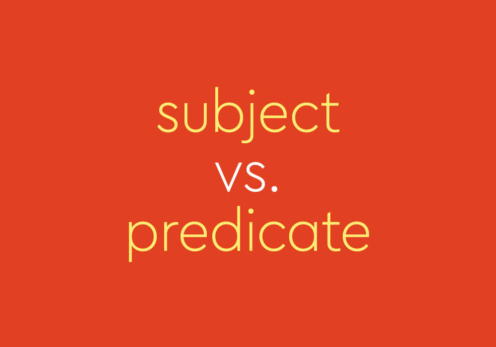 Identifying Subject Predicate In Sentences Thesaurus