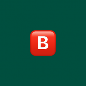 ?️ B Button emoji Meaning 