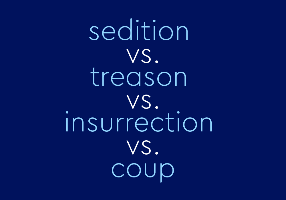 Laying Down The Law On Sedition Vs Treason Vs Insurrection Vs Coup Dictionary Com