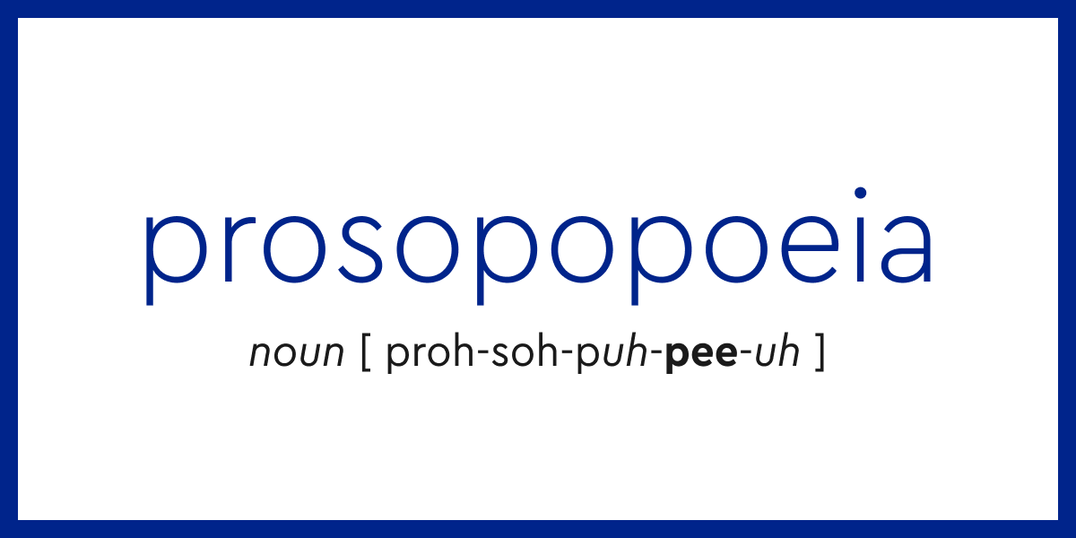 Word Of The Day Prosopopoeia Dictionary Com