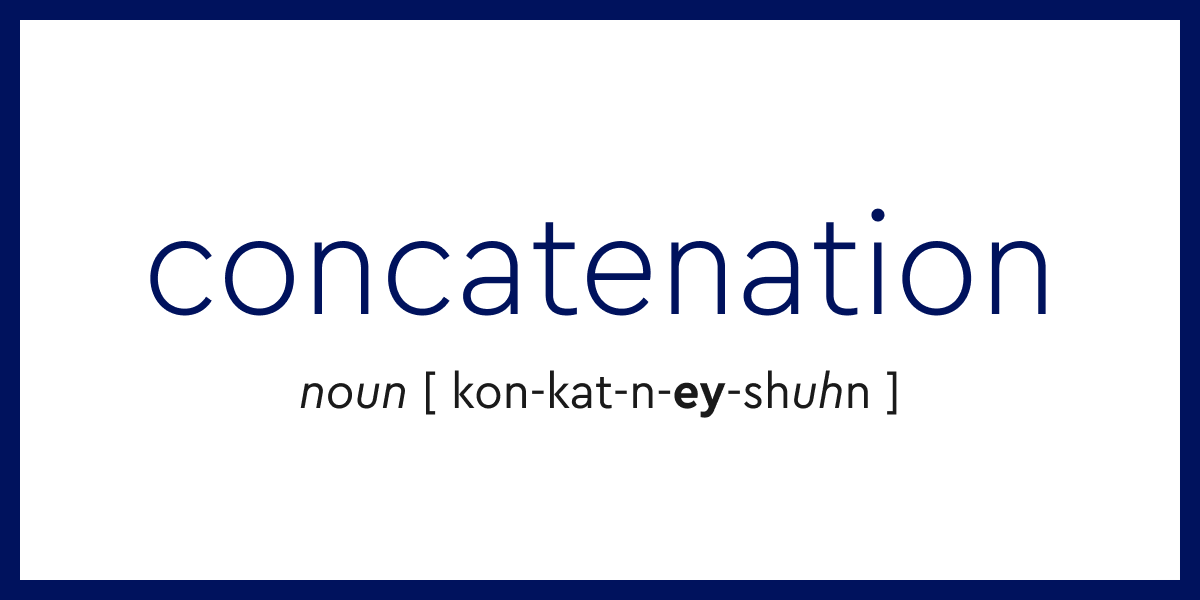 Word Of The Day Concatenation Dictionary Com