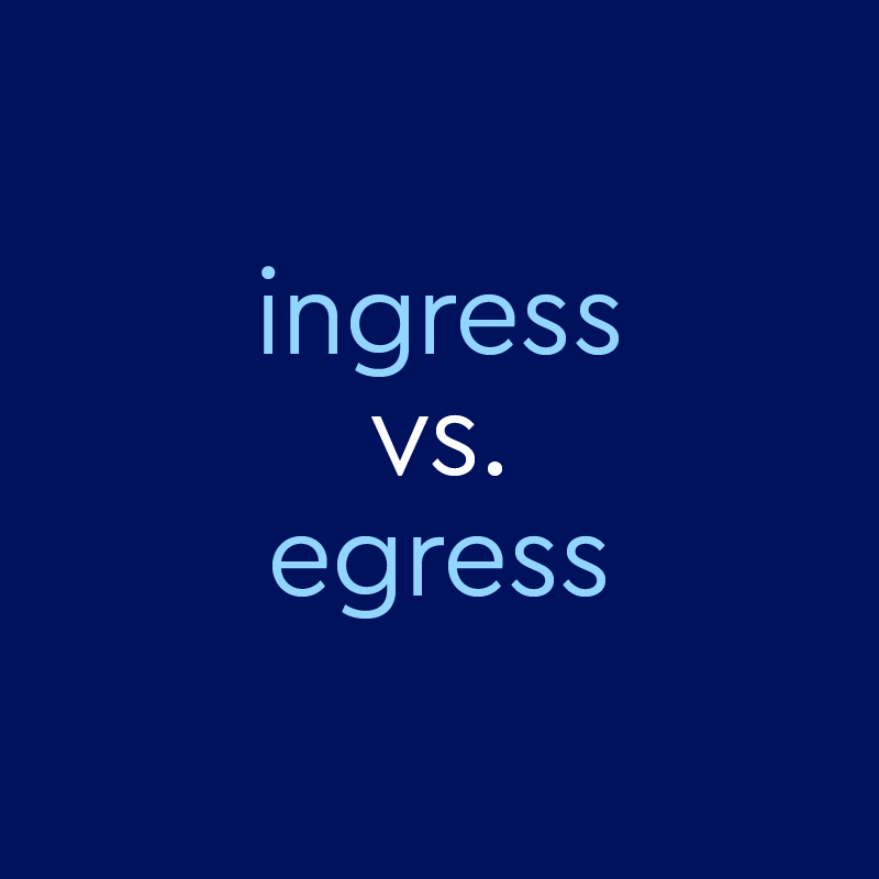 ingress and regress