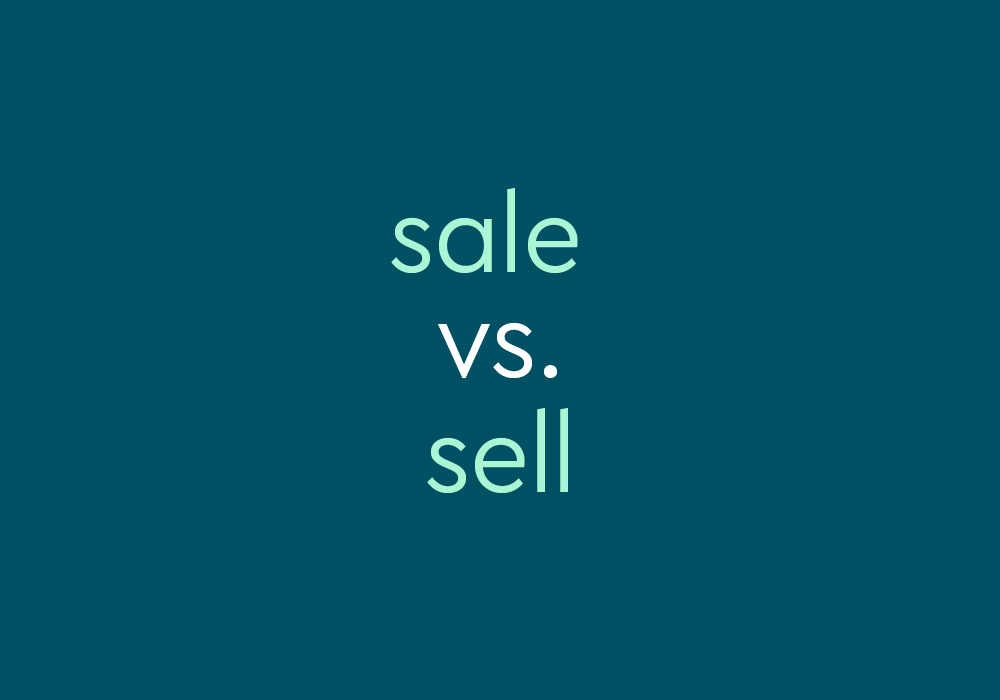  Sale Vs Sell What s The Difference Dictionary