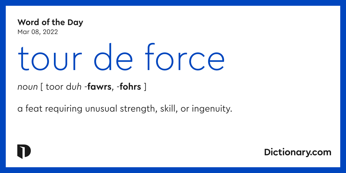 tour de force meaning in arabic