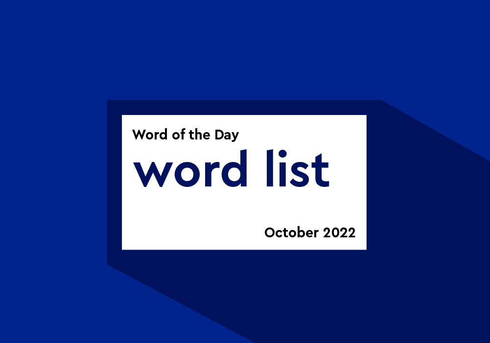 Words Of The Day From October 2022