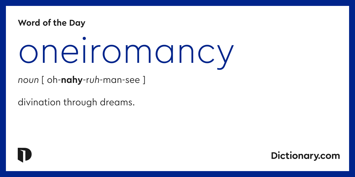 Word of the Day oneiromancy